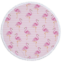 Load image into Gallery viewer, Flamingo Patterned Beach Towel