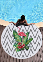 Load image into Gallery viewer, Flamingo Patterned Beach Towel