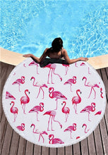 Load image into Gallery viewer, Flamingo Patterned Beach Towel