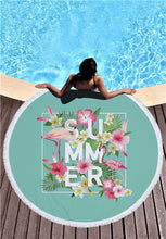 Load image into Gallery viewer, Flamingo Patterned Beach Towel