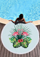 Load image into Gallery viewer, Flamingo Patterned Beach Towel