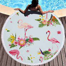 Load image into Gallery viewer, Flamingo Patterned Beach Towel