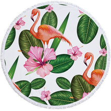 Load image into Gallery viewer, Flamingo Patterned Beach Towel
