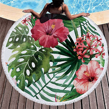 Load image into Gallery viewer, Floral Patterned Beach Towel