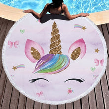 Load image into Gallery viewer, Unicorn Patterned Beach Towel