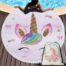 Load image into Gallery viewer, Unicorn Patterned Beach Towel