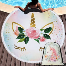 Load image into Gallery viewer, Unicorn Patterned Beach Towel
