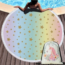 Load image into Gallery viewer, Unicorn Patterned Beach Towel