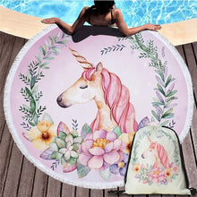Load image into Gallery viewer, Unicorn Patterned Beach Towel