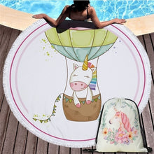 Load image into Gallery viewer, Unicorn Patterned Beach Towel