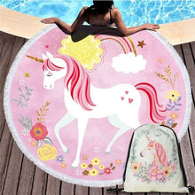 Load image into Gallery viewer, Unicorn Patterned Beach Towel