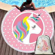 Load image into Gallery viewer, Unicorn Patterned Beach Towel