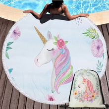 Load image into Gallery viewer, Unicorn Patterned Beach Towel
