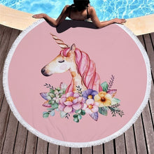 Load image into Gallery viewer, Unicorn Patterned Beach Towel