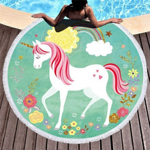 Load image into Gallery viewer, Unicorn Patterned Beach Towel