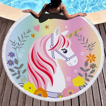 Load image into Gallery viewer, Unicorn Patterned Beach Towel