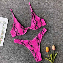 Load image into Gallery viewer, New High cut Thong  Leopard Bikini 2019