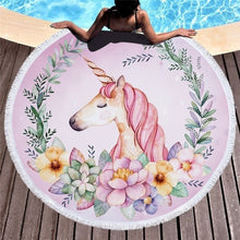 Load image into Gallery viewer, Unicorn Patterned Beach Towel