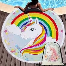 Load image into Gallery viewer, Unicorn Patterned Beach Towel