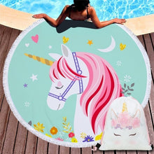 Load image into Gallery viewer, Unicorn Patterned Beach Towel