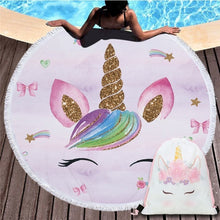 Load image into Gallery viewer, Unicorn Patterned Beach Towel