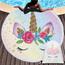 Load image into Gallery viewer, Unicorn Patterned Beach Towel