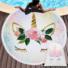 Load image into Gallery viewer, Unicorn Patterned Beach Towel