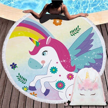 Load image into Gallery viewer, Unicorn Patterned Beach Towel