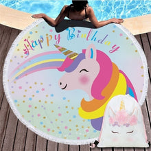 Load image into Gallery viewer, Unicorn Patterned Beach Towel