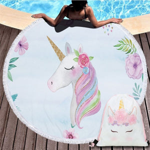 Unicorn Patterned Beach Towel