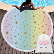 Load image into Gallery viewer, Unicorn Patterned Beach Towel