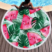 Load image into Gallery viewer, Watermelon Patterned Beach Towel